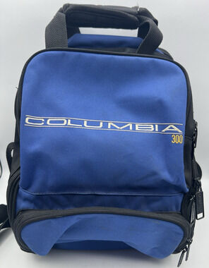 Columbia 300 Bowling Ball Tote Bag Blue Black Single Ball Carry Case Bag